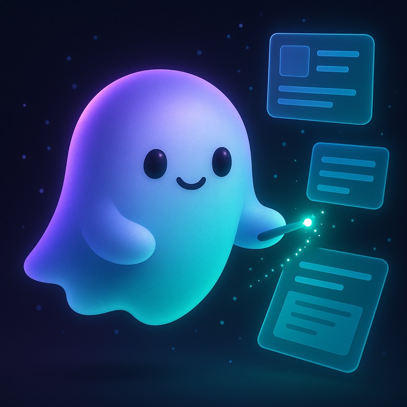Boo fixing floating UI cards with a wand